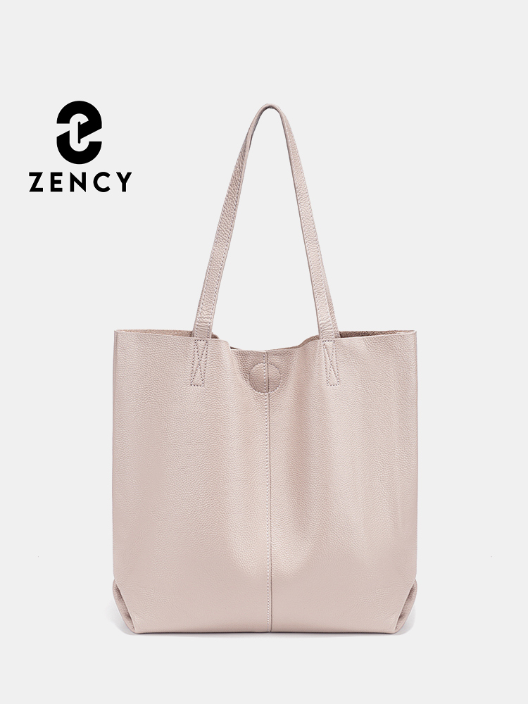 Leather Work Handbags - Zency 여성용 대용량 핸드백 천연 가죽