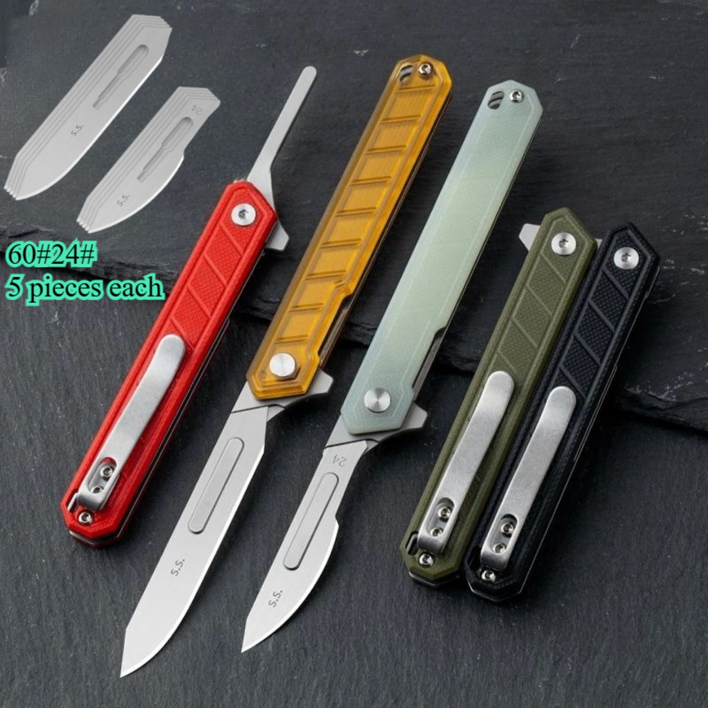 Leatherworking Items - 교체 가능한 칼날이 있는 수제 칼,