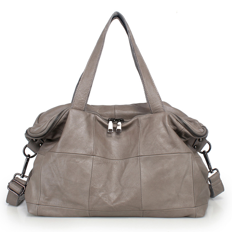 Leather Work Handbags - 여성용 대용량 토트 백 진짜 가죽