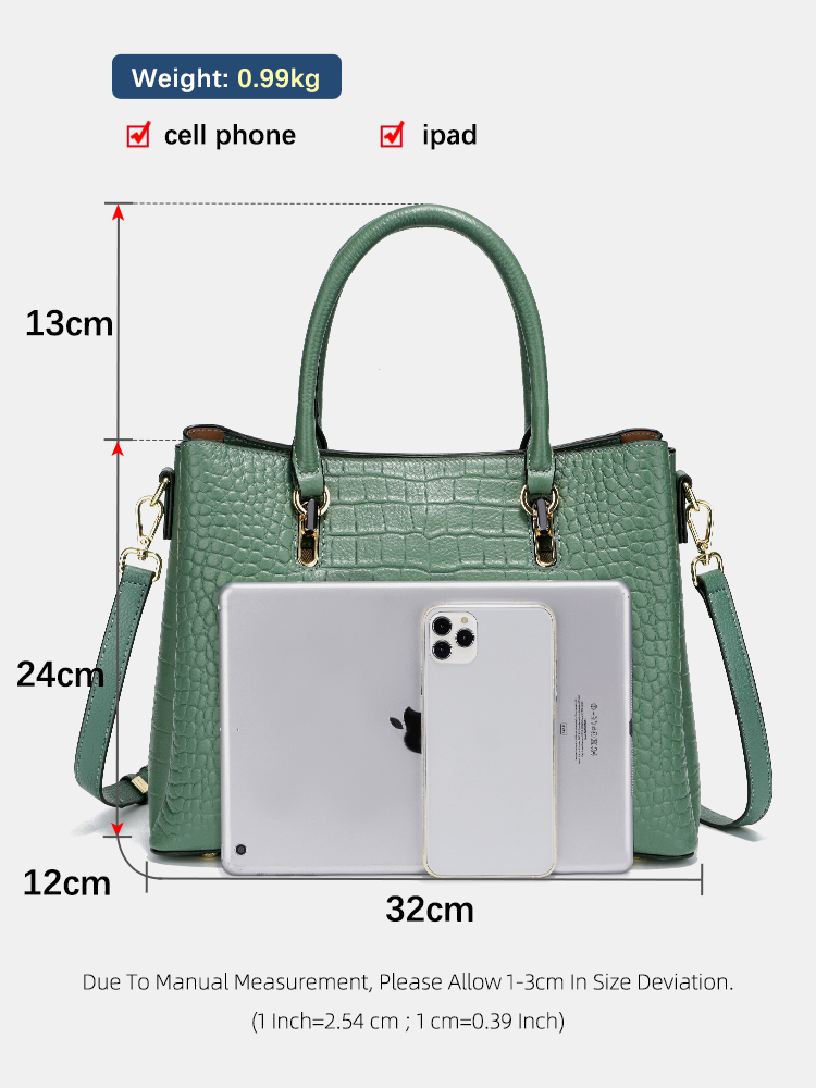 Zency 여성용 정품 가죽 탑 핸들 가방 그린 대용량 - Leather Work Handbags 리뷰 및 가격
