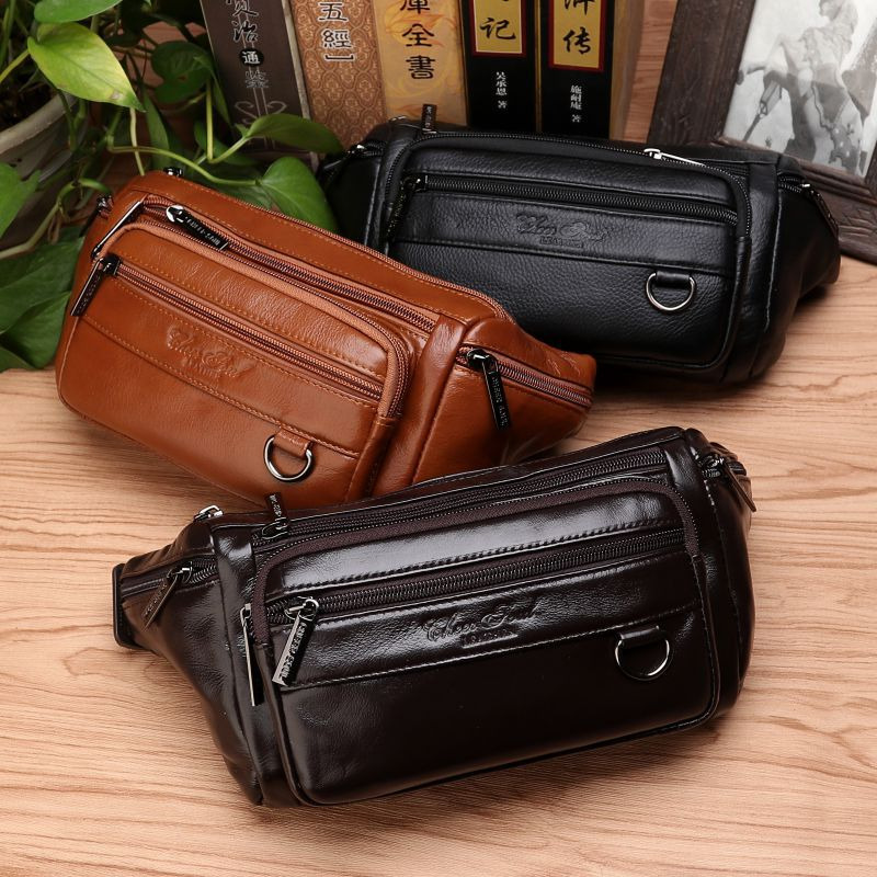 남성 허리 화니 가방 슬링 가슴 가방 정품 가죽 캐주얼 - Leatherwork Belt 리뷰 및 가격