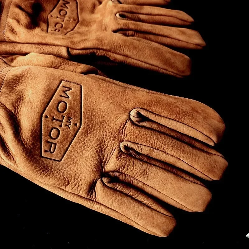 빈티지 프로스트 가죽 오토바이 장갑 남녀용 운전 액세서 - Leatherworking Items 리뷰 및 가격