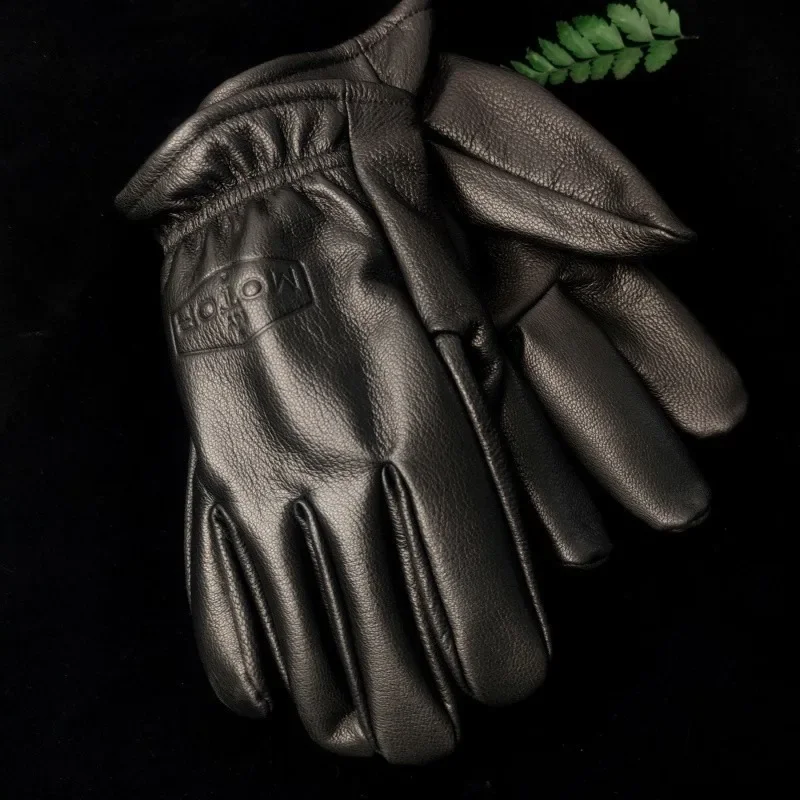 빈티지 프로스트 가죽 오토바이 장갑 남녀용 운전 액세서 - Leatherworking Items 리뷰 및 가격