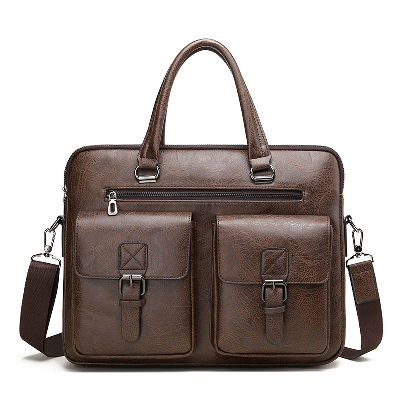 럭셔리 브랜드 남자 비즈니스 서류 가방 PU 가죽 메신 - Leather Work Handbags 리뷰 및 가격
