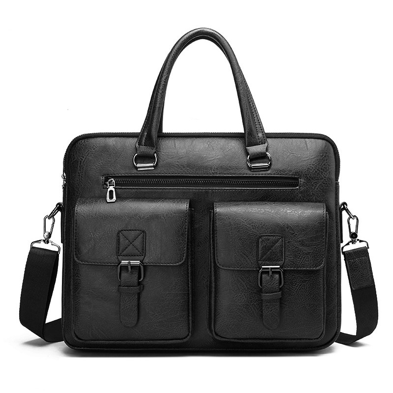 럭셔리 브랜드 남자 비즈니스 서류 가방 PU 가죽 메신 - Leather Work Handbags 리뷰 및 가격