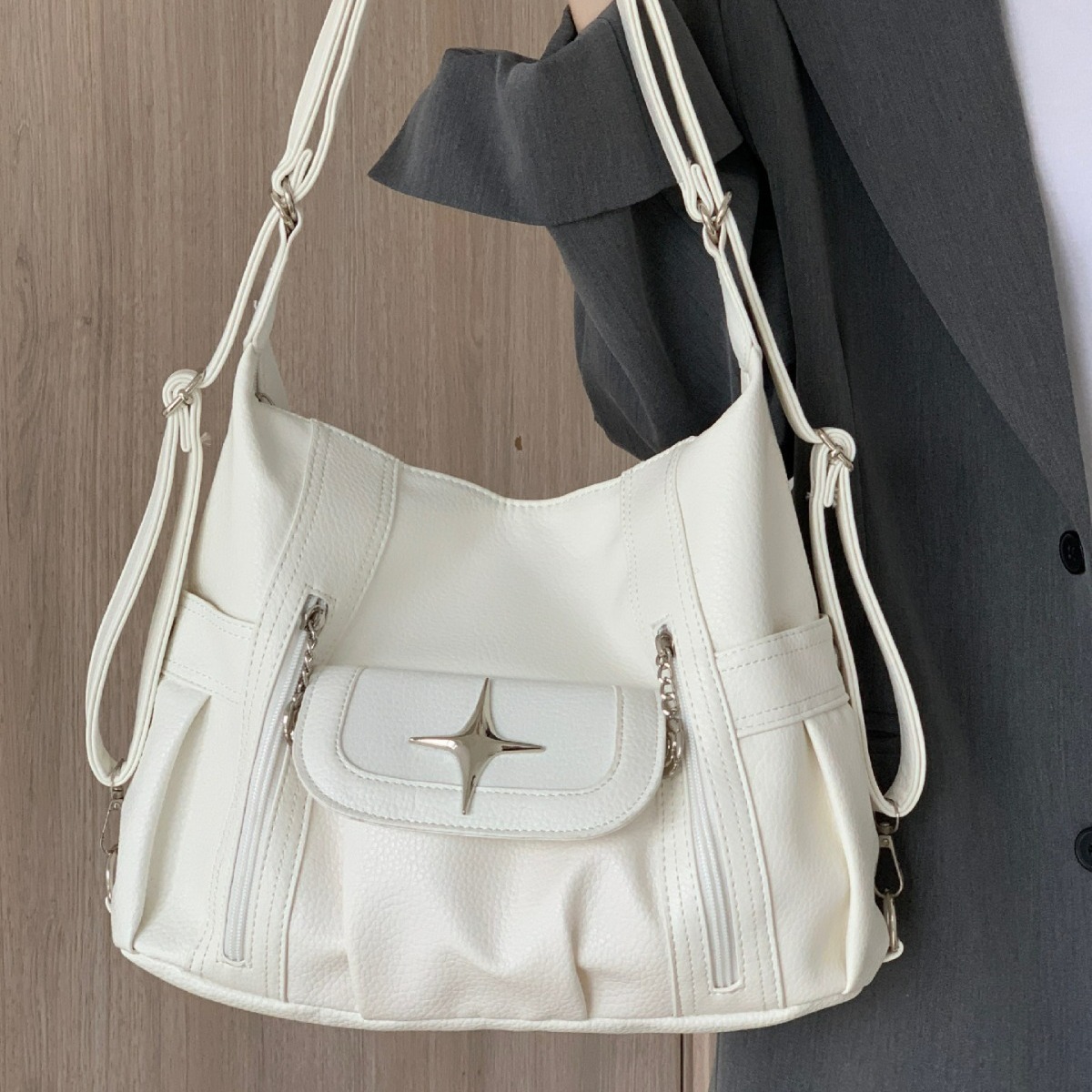 여성용 멋진 가방 패션 한국 버전 학생 여행용 대형 가 - Leather Work Handbags 리뷰 및 가격