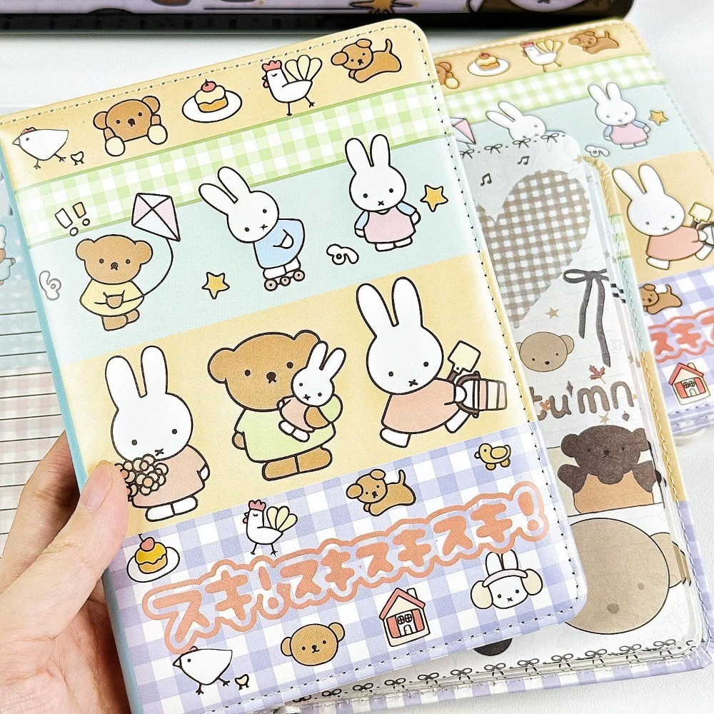 미피 토끼 콜라주 노트 귀여운 페인트칠 가죽 커버 풀컬 - Leather Work Notepad 리뷰 및 가격