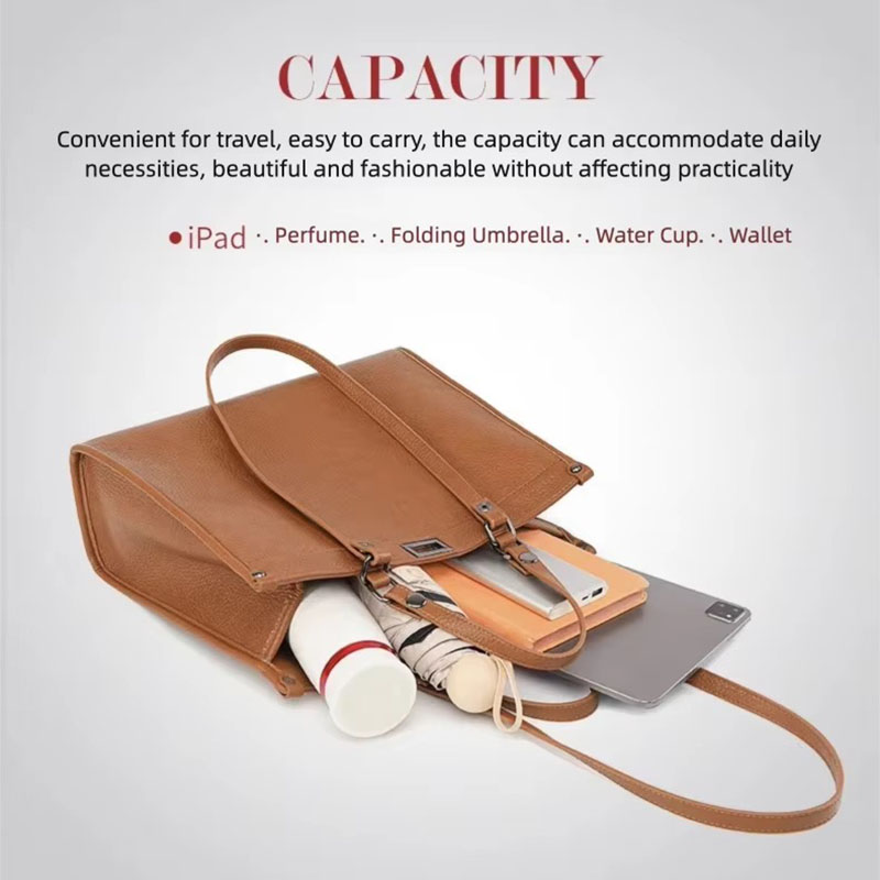 여성 대용량 토트 백 PU 가죽 회전 잠금 핸드백 숙녀 - Leather Work Handbags 리뷰 및 가격