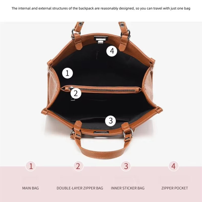 여성 대용량 토트 백 PU 가죽 회전 잠금 핸드백 숙녀 - Leather Work Handbags 리뷰 및 가격
