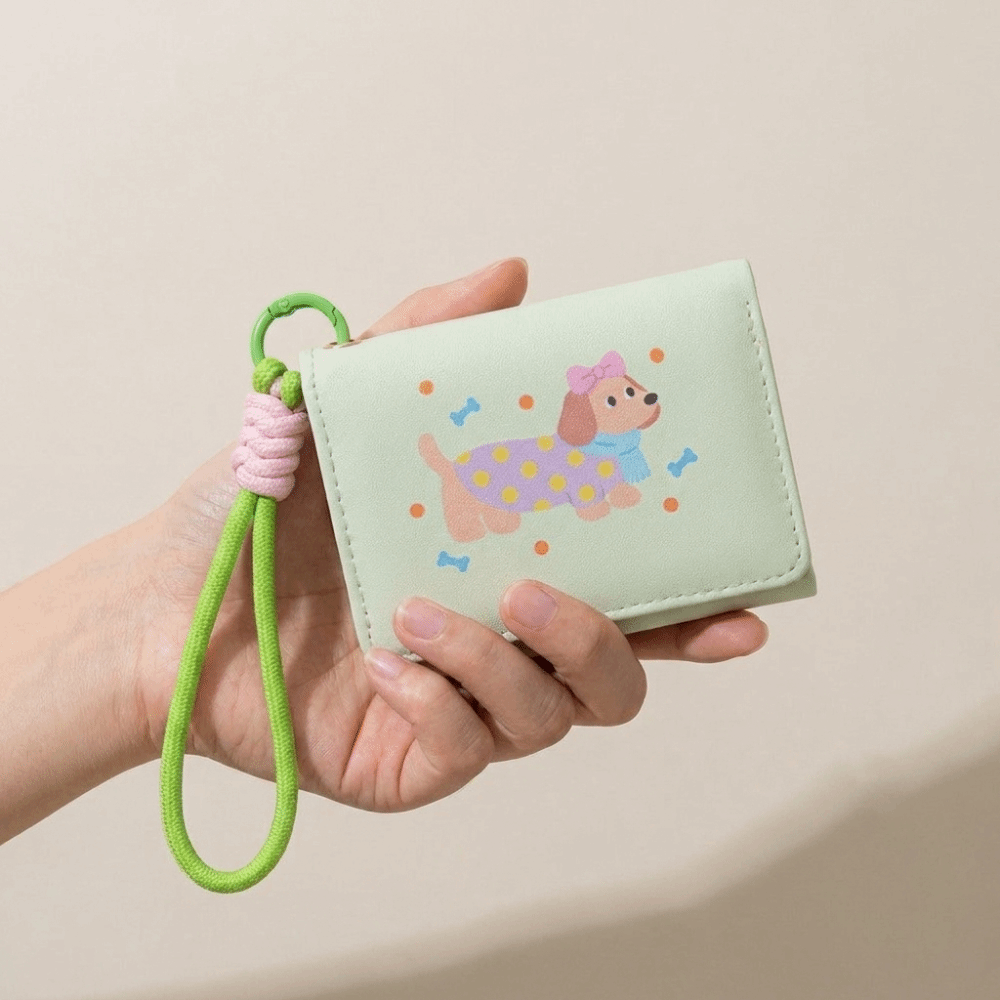 PU 닥스훈트 강아지 지갑 PU 가죽 다중 카드 수납  - Leatherworking Items 리뷰 및 가격