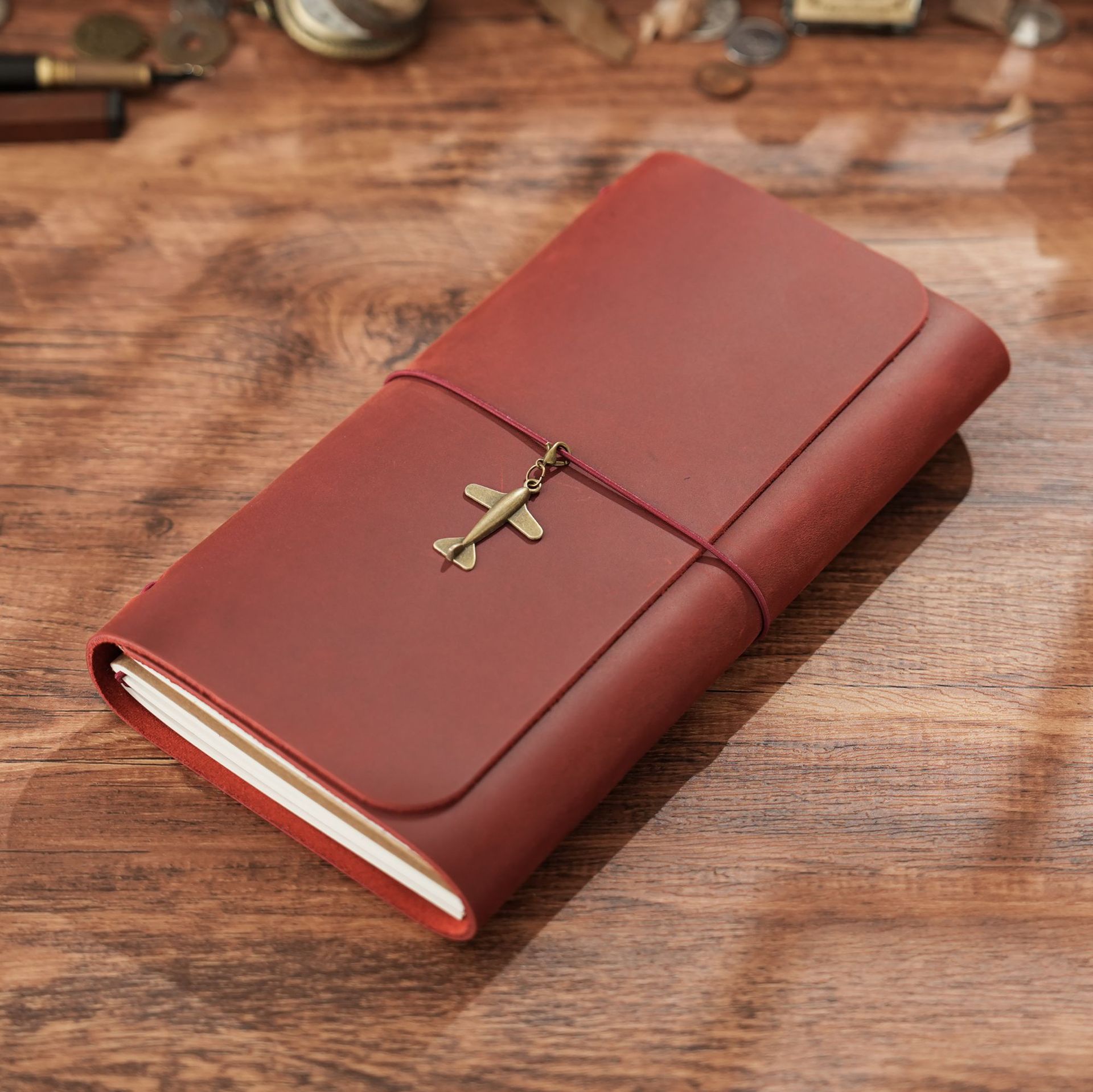 새로운 도착 트리플 폴드 TN 여행자 노트 정품 소가죽 - Leather Work Notepad 리뷰 및 가격
