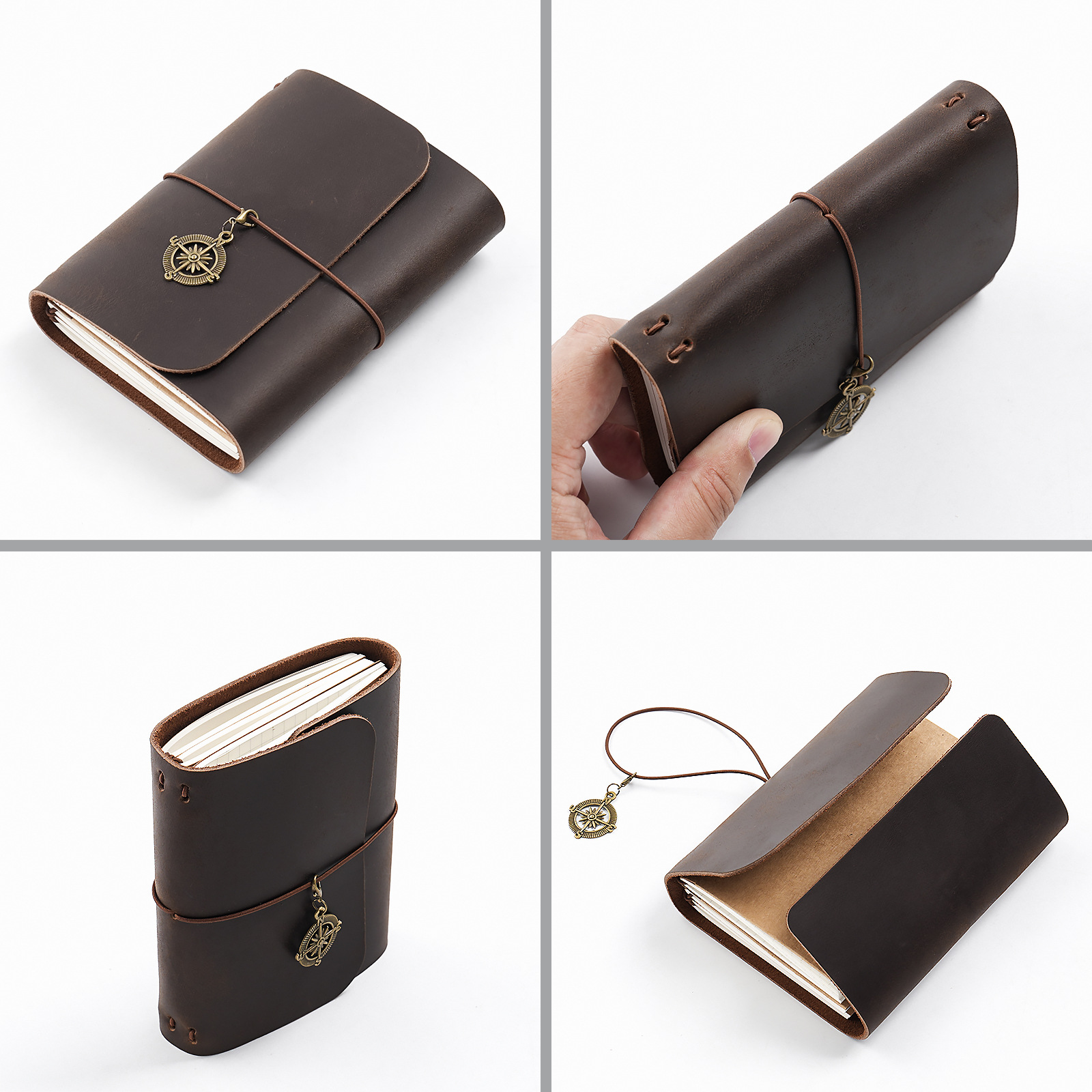 새로운 도착 트리플 폴드 TN 여행자 노트 정품 소가죽 - Leather Work Notepad 리뷰 및 가격