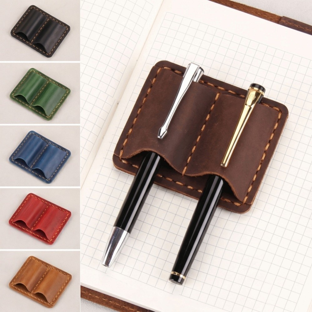 더블 빈티지 가죽 펜 루프 홀더 우아한 수제 레트로 펜 - Leather Work Notepad 리뷰 및 가격
