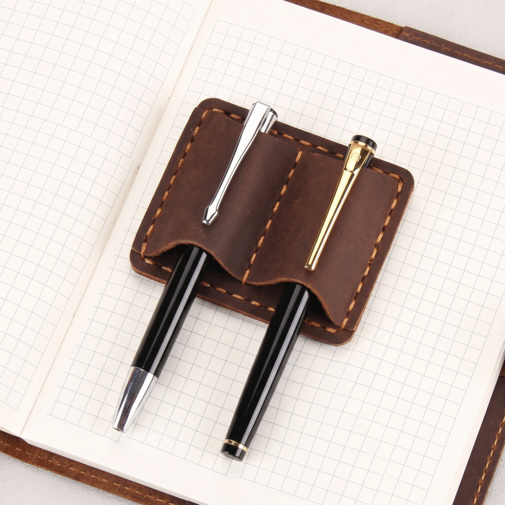 더블 빈티지 가죽 펜 루프 홀더 우아한 수제 레트로 펜 - Leather Work Notepad 리뷰 및 가격