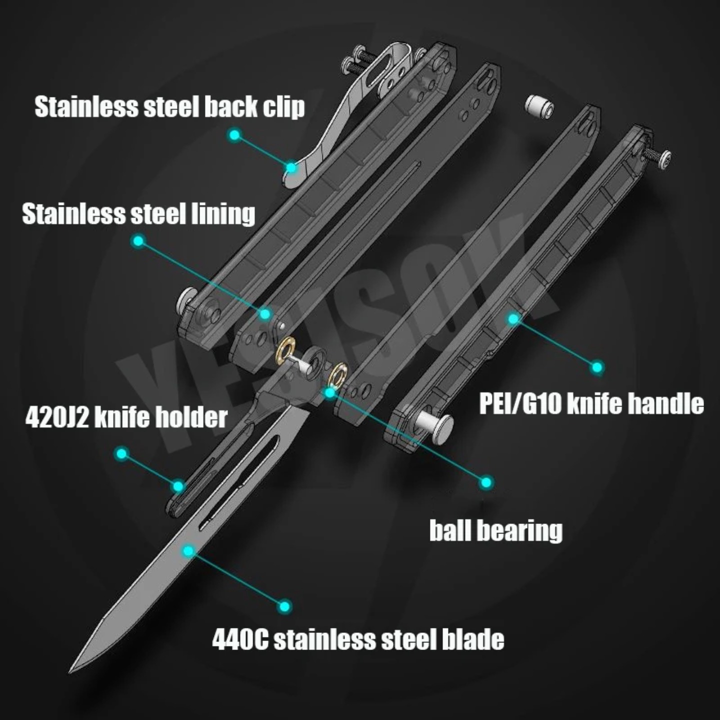 교체 가능한 블레이드가 있는 새로운 칼, G10 그립, - Leatherworking Items 리뷰 및 가격