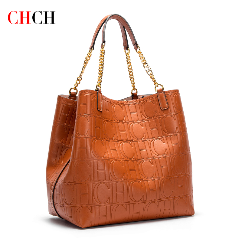 CHCH 여성용 토트 백 2024 새로운 강철 양각 핸 - Leather Work Handbags 리뷰 및 가격