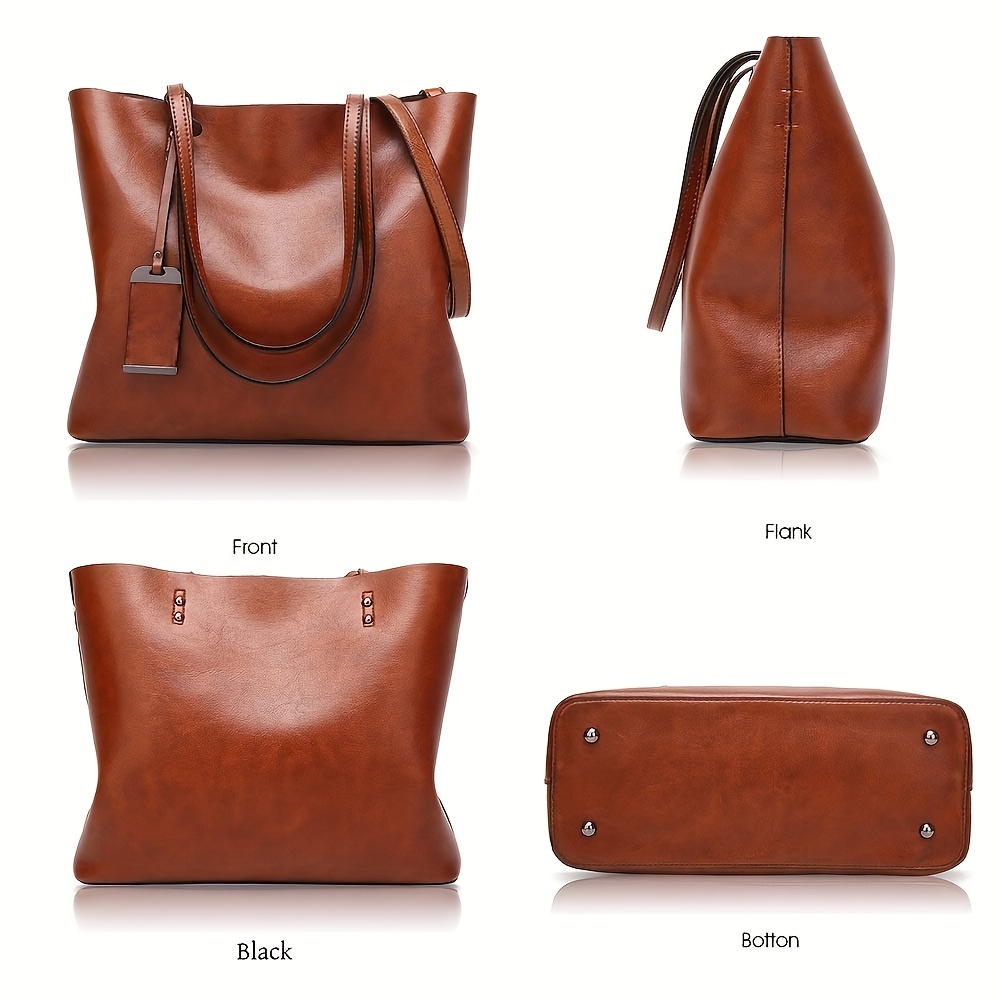 여성용 클래식 레트로 가죽 토트 핸드백 크로스 바디 백 - Leather Work Handbags 리뷰 및 가격