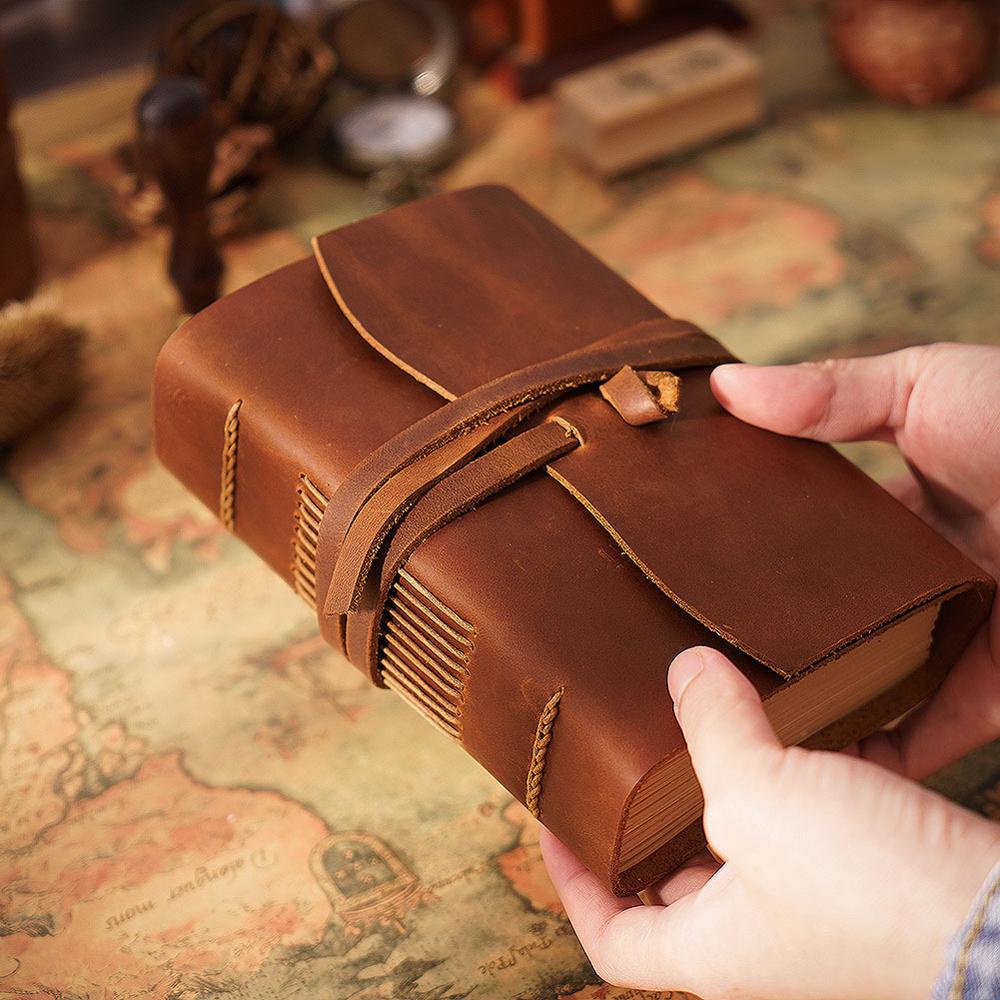 수제 가죽 노트 브라운 저널 두꺼운 여행 일기 빈 크래 - Leather Work Notepad 리뷰 및 가격