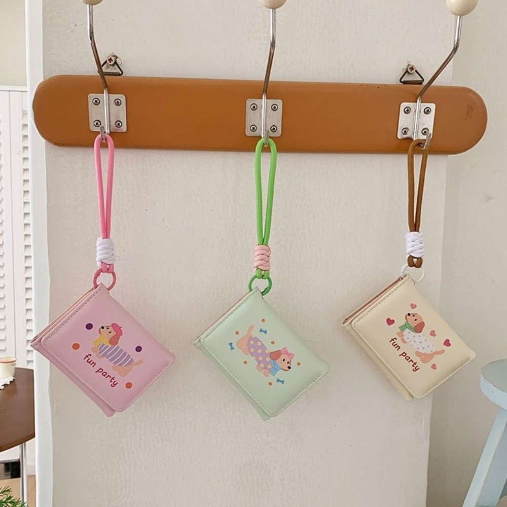 카드 지갑 PU 닥스훈트 강아지 지갑 만화 PU 가죽  - Leatherworking Items 리뷰 및 가격
