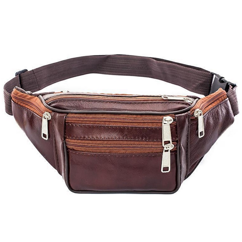 가죽 남성 허리 가슴 가방 얇은 야외 스포츠 파우치 남 - Leatherwork Belt 리뷰 및 가격